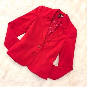 H&M Divided Fitted Blazer Red